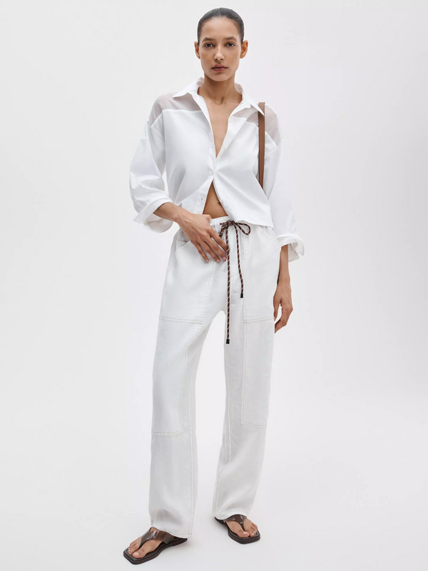 Elly Poplin-Organza Shirt