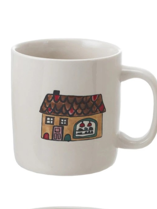 16oz Stoneware Mug w/ Wax Relief Image