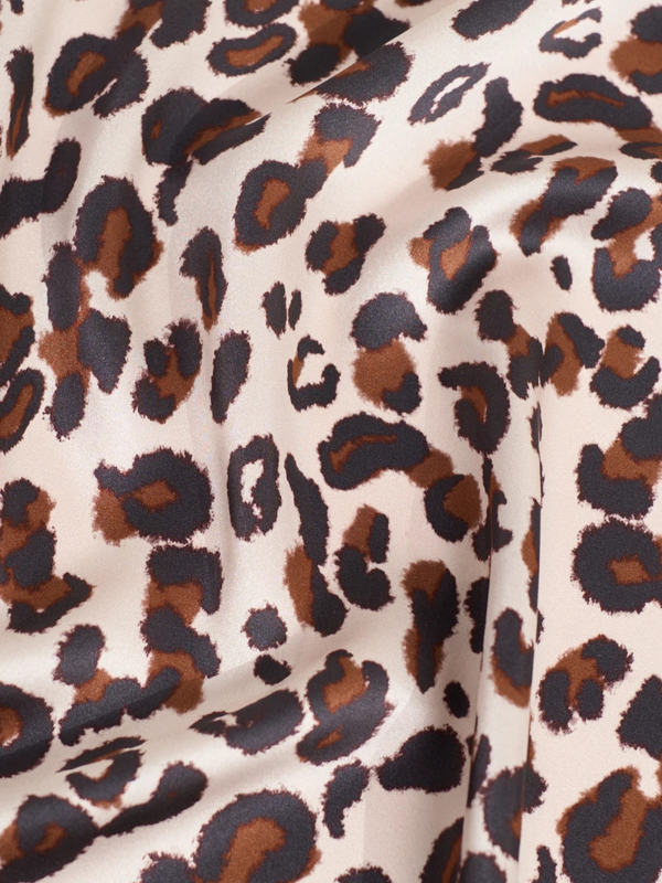 "Spot Chic" Silk Bandana Scarf - Leopard