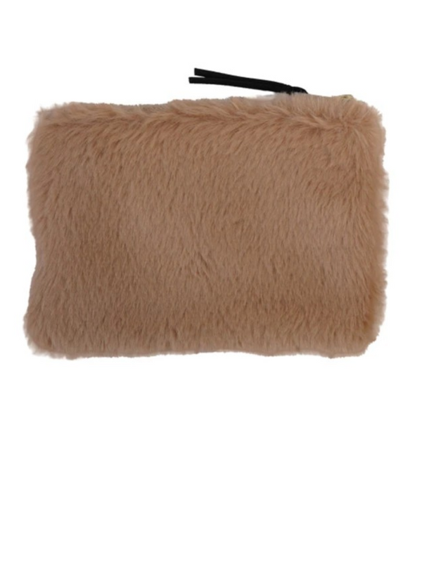 Faux Fur Zipper Pouch