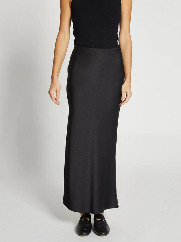 Talia Charmeuse Midi Skirt