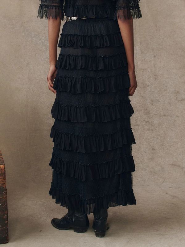 The Winter Mesh Flounce Skirt