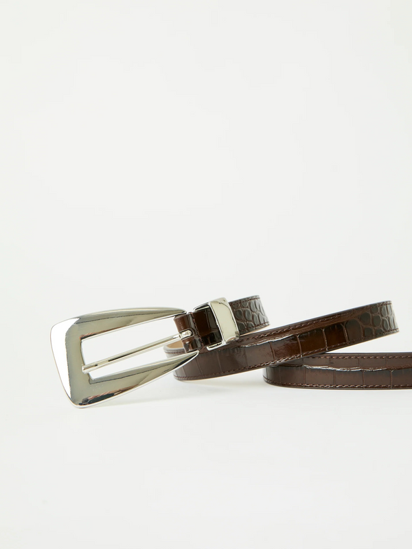 Briar Croco Leather Belt