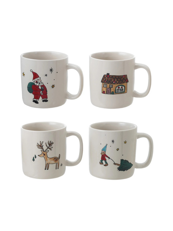 16oz Stoneware Mug w/ Wax Relief Image