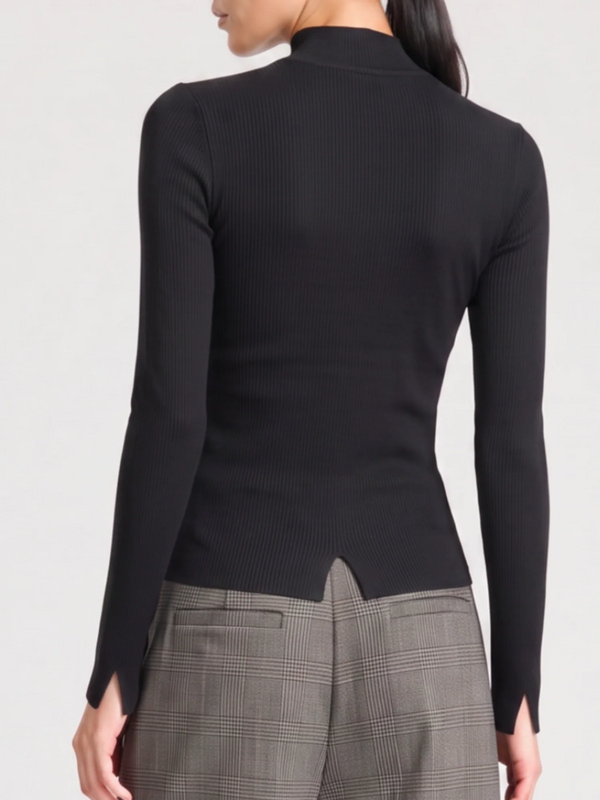 Xavier Merino Ribbed Mock Neck Sweater