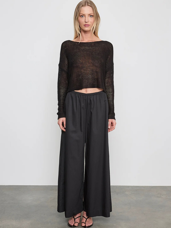 Cotton Cropped Palazzo Pant