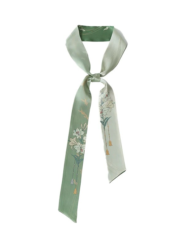 "Lily" Silk Skinny Scarf