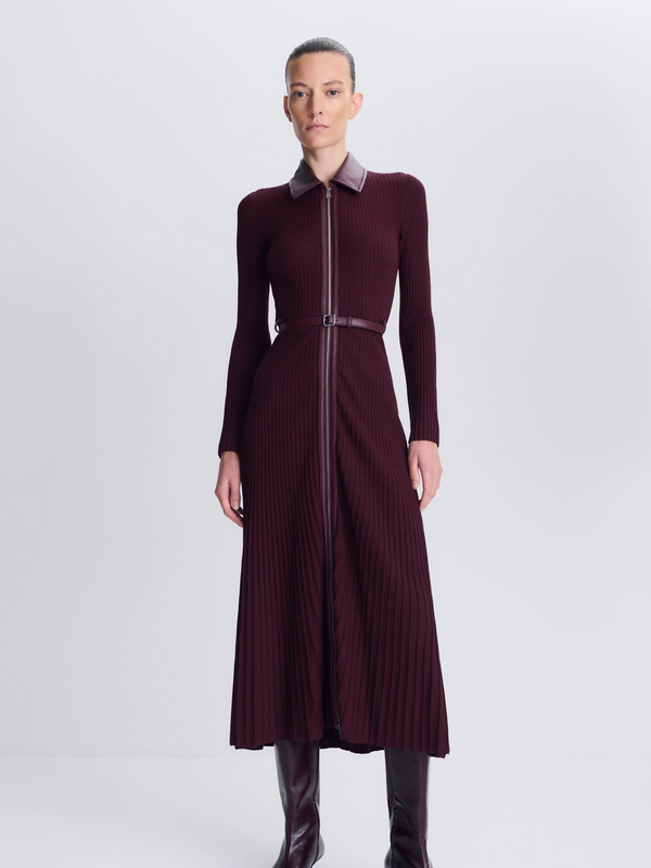 Ismelle Collared Knit Midi Dress