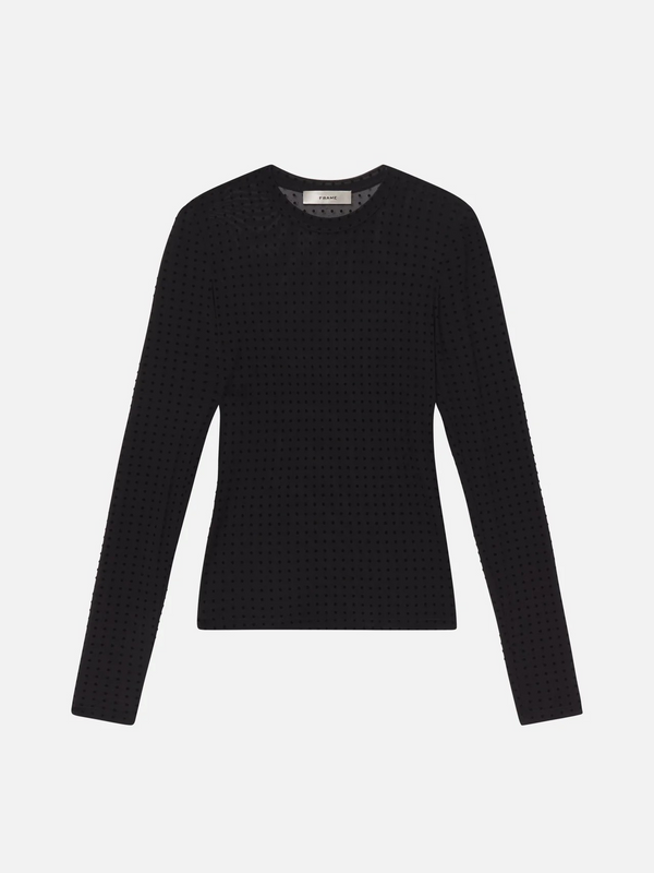 The Mesh Polka Dot Top