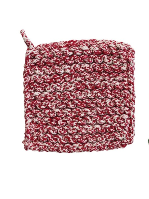 Melange Cotton Crocheted Pot Holder