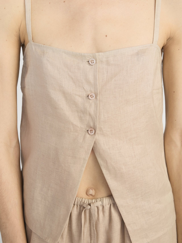 The Linen Button Cami