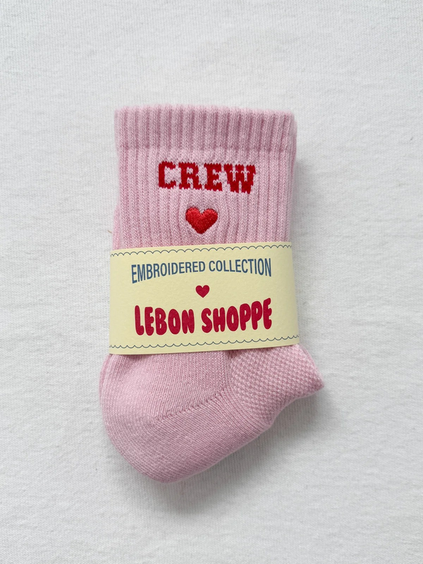 Embroidered Crew Socks