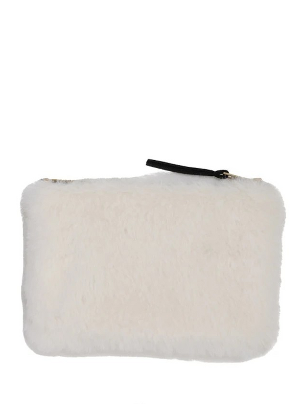 Faux Fur Zipper Pouch