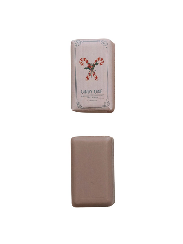 Candy Cane Scented Olive Oil & Shea Butter Soap