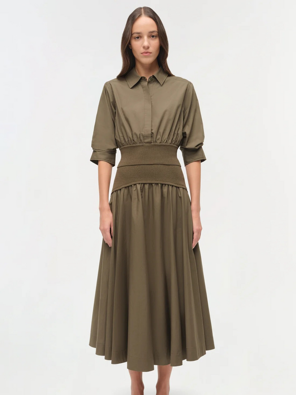 Ovie Knit Cotton Midi Skirt