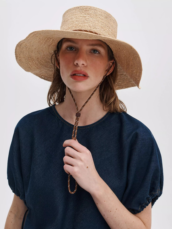 Frankie Raffia Boater Hat