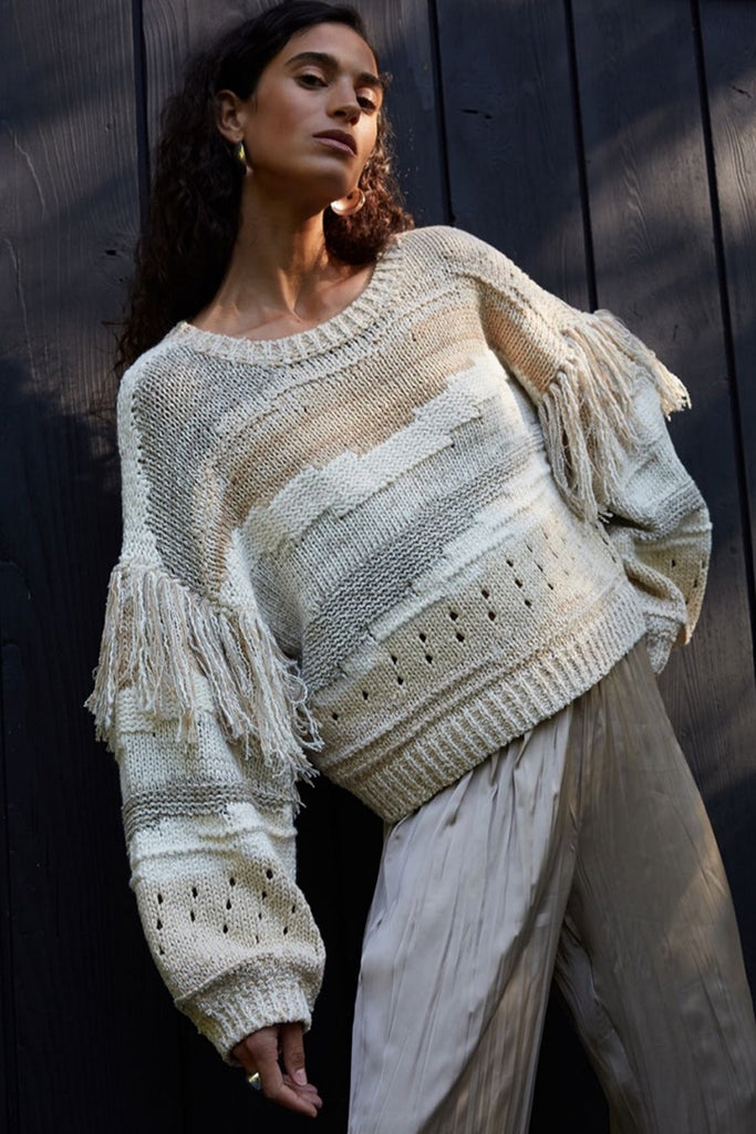 Zora Sweater-Ivory/Sand