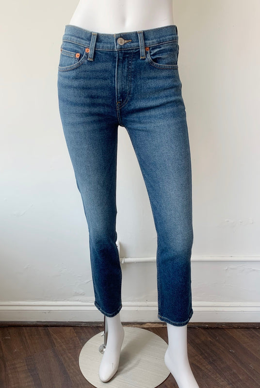 Mid Rise Ankle Crop Jeans - Augusta Twenty