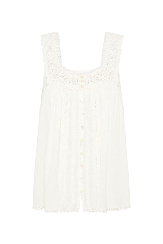 Cassie Lace Sleeveless Blouse