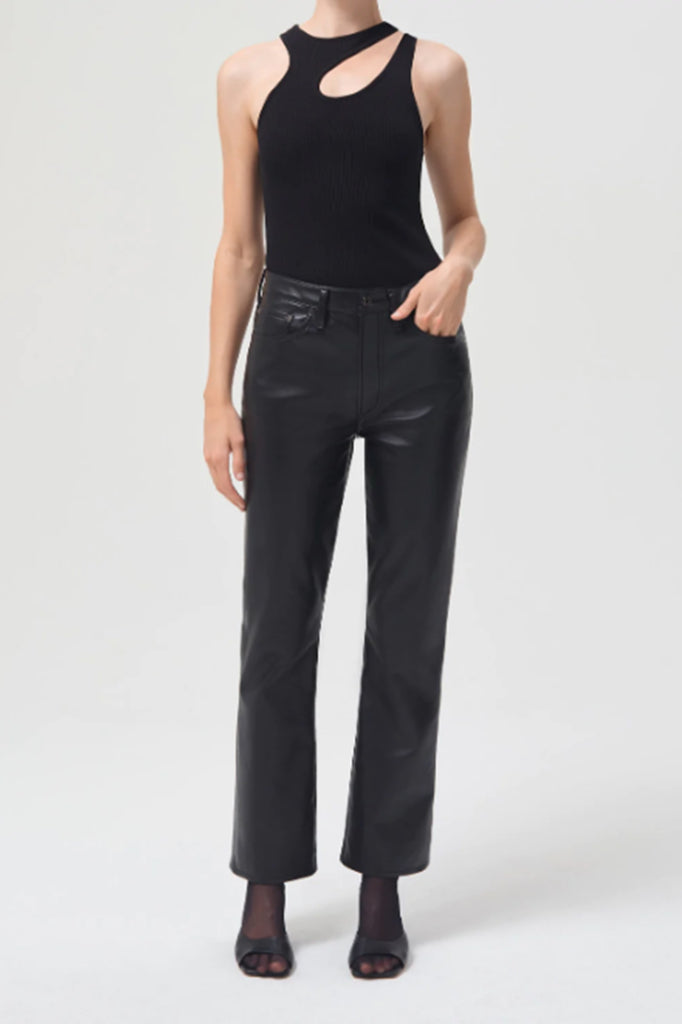 Recycled Leather Relaxed Bootcut Pant