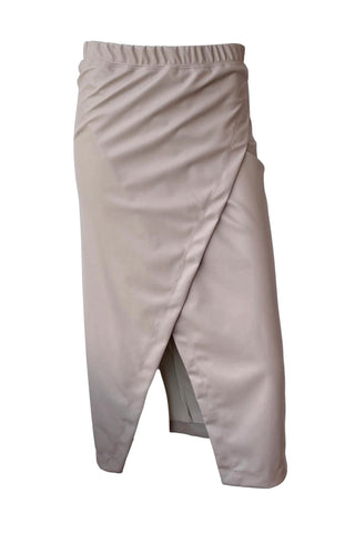 Matte Vegan Leather Wrap Skirt