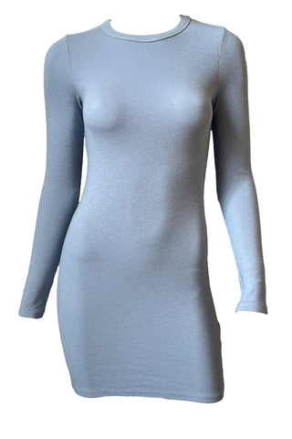Textured Knit Long Sleeve Mini Dress