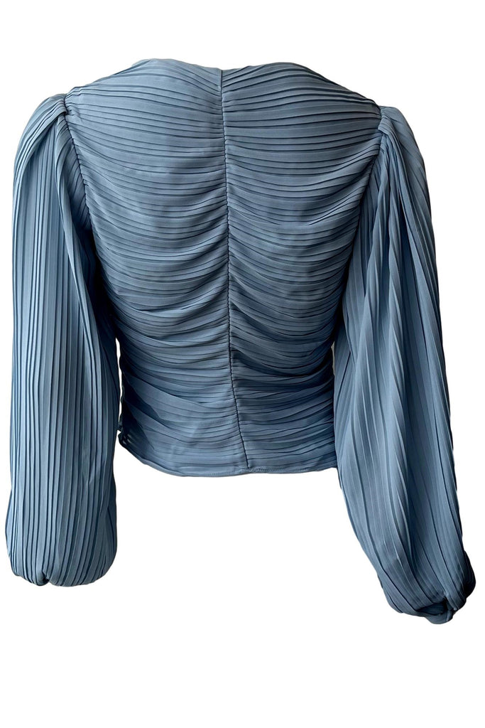 Pleated Billow Sleeve Top