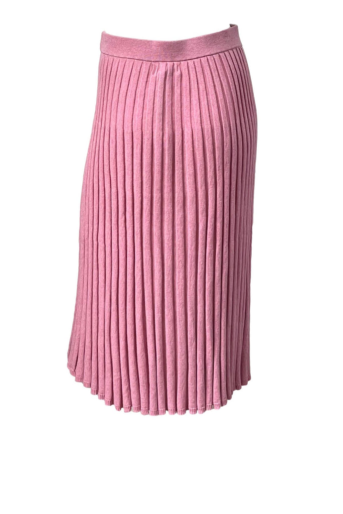 Pleated Button Up Midi Skirt