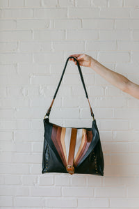Fractal Studded Leather Purse/Lap Top Bag