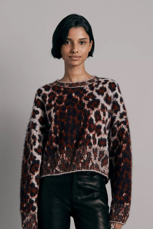 Sarah Leopard Crew Sweater – Augusta Twenty