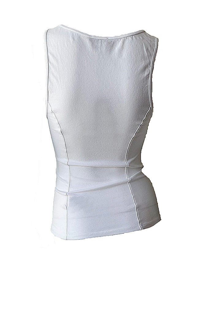 Sueded Jersey Seamed Tank-Back in Stock
